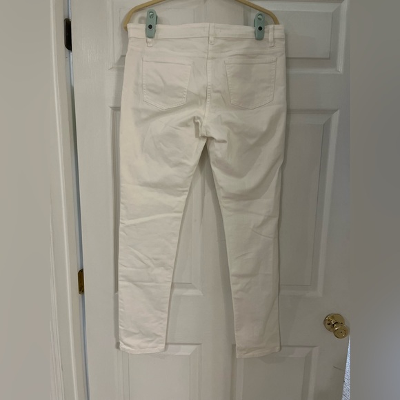 Eileen Fisher‎ white denim straight leg jeans women’s size 12 mid rise - Picture 4 of 9